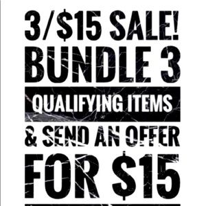 🛍 3/$15 Sale!!!  Starts TODAY💓